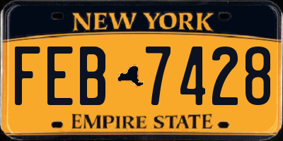 NY license plate FEB7428
