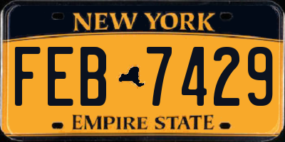 NY license plate FEB7429