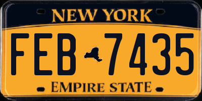 NY license plate FEB7435