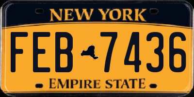 NY license plate FEB7436