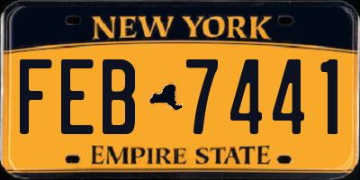 NY license plate FEB7441