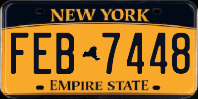 NY license plate FEB7448