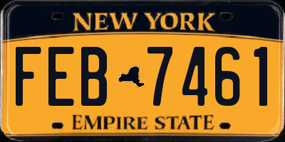 NY license plate FEB7461