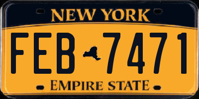 NY license plate FEB7471