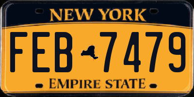 NY license plate FEB7479