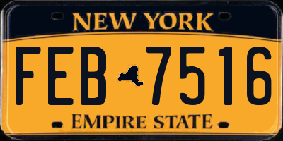 NY license plate FEB7516