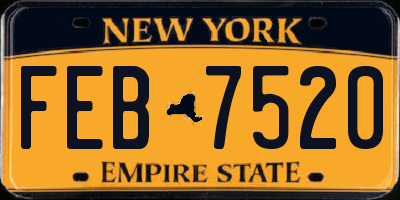 NY license plate FEB7520