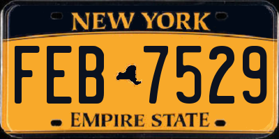 NY license plate FEB7529