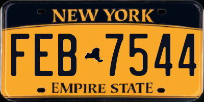 NY license plate FEB7544