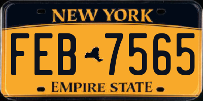 NY license plate FEB7565