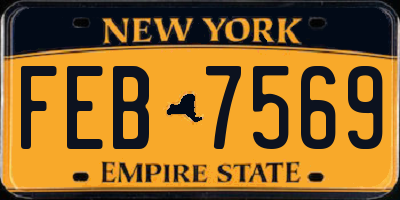 NY license plate FEB7569