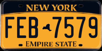 NY license plate FEB7579
