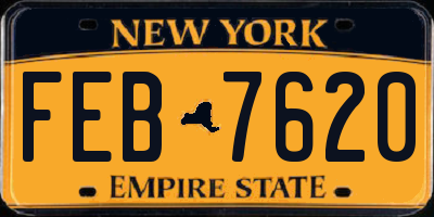 NY license plate FEB7620