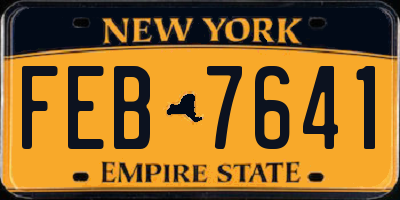 NY license plate FEB7641
