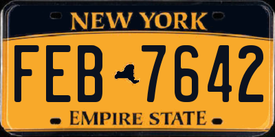 NY license plate FEB7642