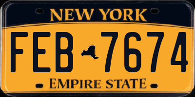 NY license plate FEB7674