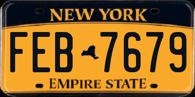 NY license plate FEB7679