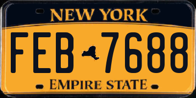 NY license plate FEB7688