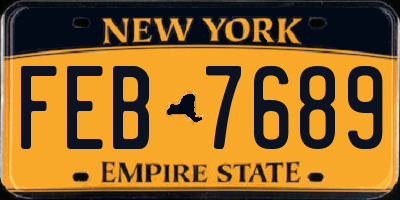 NY license plate FEB7689