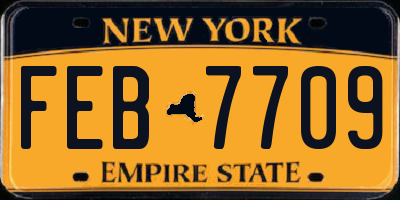 NY license plate FEB7709