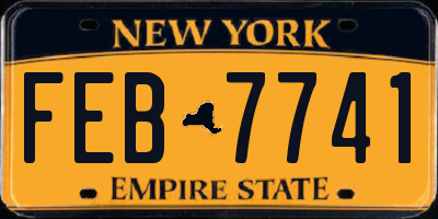NY license plate FEB7741