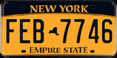 NY license plate FEB7746