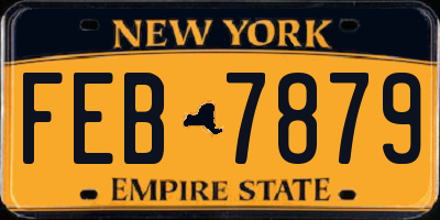 NY license plate FEB7879