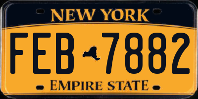 NY license plate FEB7882