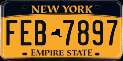 NY license plate FEB7897