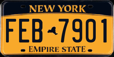 NY license plate FEB7901