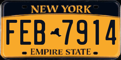 NY license plate FEB7914