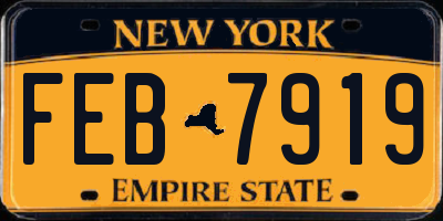 NY license plate FEB7919