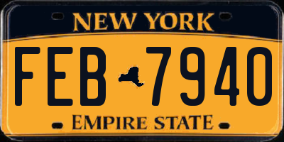 NY license plate FEB7940