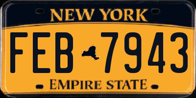 NY license plate FEB7943
