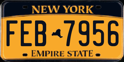 NY license plate FEB7956