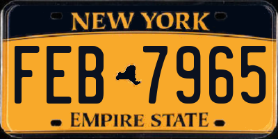 NY license plate FEB7965