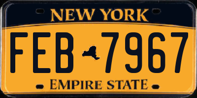 NY license plate FEB7967