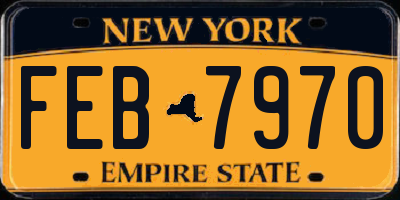NY license plate FEB7970