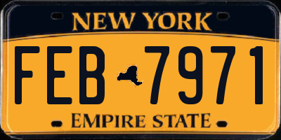 NY license plate FEB7971