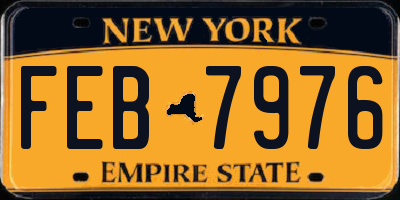 NY license plate FEB7976