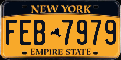 NY license plate FEB7979