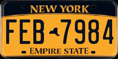 NY license plate FEB7984