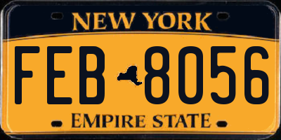 NY license plate FEB8056