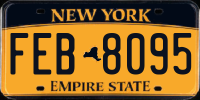 NY license plate FEB8095