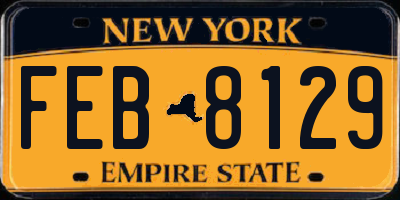 NY license plate FEB8129