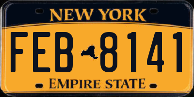 NY license plate FEB8141