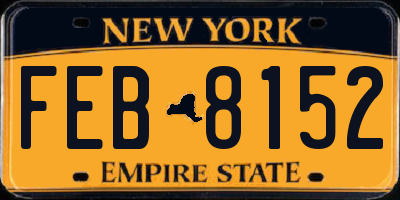 NY license plate FEB8152