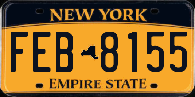 NY license plate FEB8155