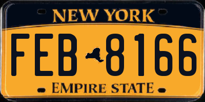 NY license plate FEB8166