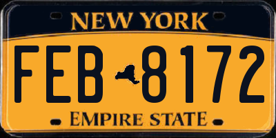 NY license plate FEB8172
